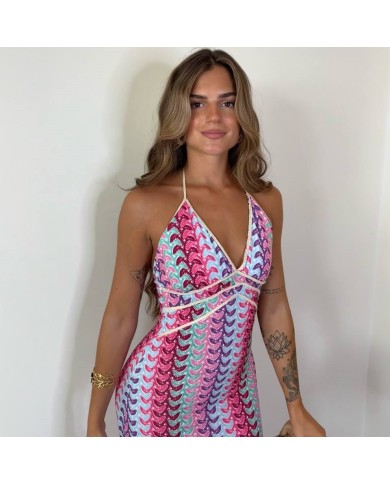 VESTIDO ESTAMPADO TONOS MORADO
