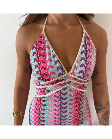 VESTIDO ESTAMPADO TONOS MORADO