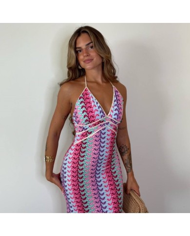 VESTIDO ESTAMPADO TONOS MORADO