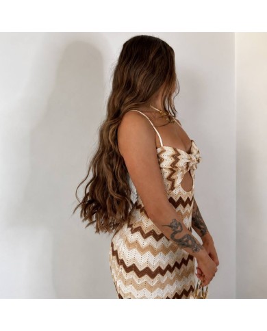 VESTIDO PUNTO BEIGE