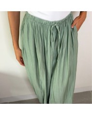 PANTALÓN PUÑO VERDEAGUA