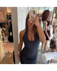 VESTIDO ESCOTE U RAYA DIPLOMÁTICA