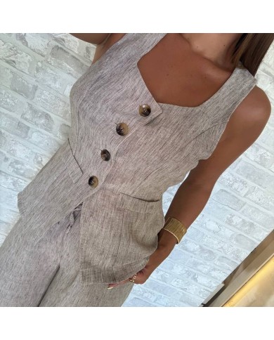 CONJUNTO CHALECO TIPO LINO TAUPÉ