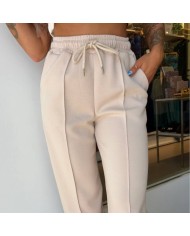 PANTALÓN DEPORTIVO CREMA