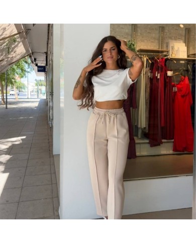 PANTALÓN DEPORTIVO CREMA