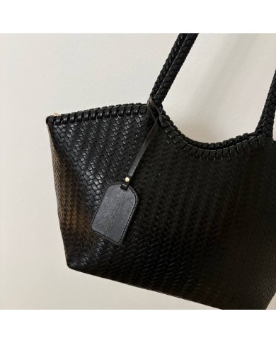 BOLSO TRENZADO NEGRO