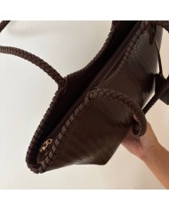 BOLSO TRENZADO CHOCO