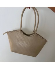 BOLSO TRENZADO CREMA