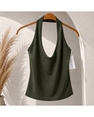 TOP ESCOTE U VERDE CAQUI