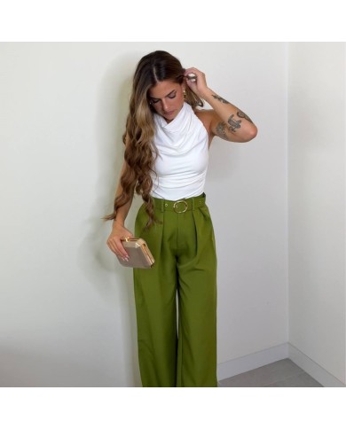 PREVENTA TOP HALTER FRUNCIDO BLANCO