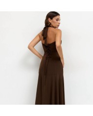 VESTIDO ESCOTE CORAZÓN CHOCO