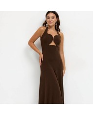 VESTIDO ESCOTE CORAZÓN CHOCO