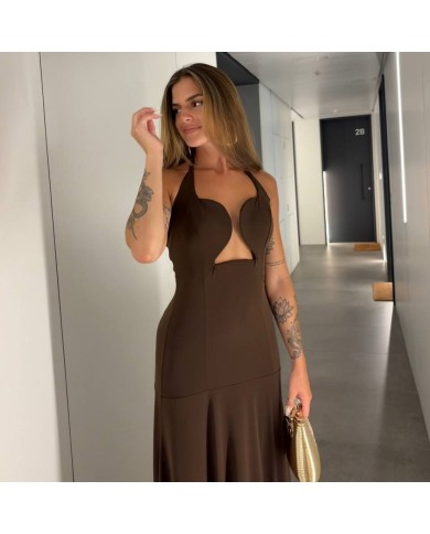 VESTIDO ESCOTE CORAZÓN CHOCO