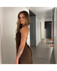 VESTIDO ESCOTE CORAZÓN CHOCO
