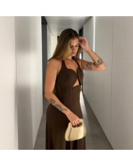 VESTIDO ESCOTE CORAZÓN CHOCO