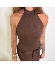 VESTIDO HALTER LAZADA CHOCO