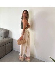 PANTALÓN LAZO CREMA