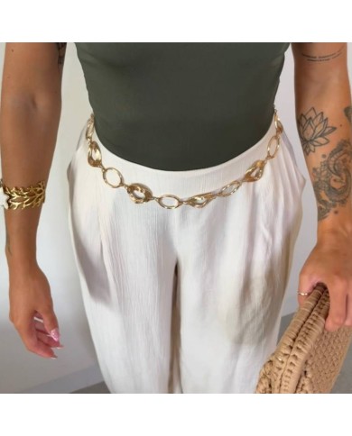 PANTALÓN LAZO CREMA
