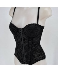 CORSET CIERRE DELANTERO NEGRO