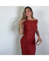 VESTIDO TUL LAZADA TEJA