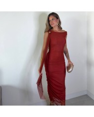 VESTIDO TUL LAZADA TEJA
