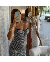 VESTIDO VICHY NEGRO