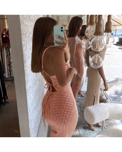 VESTIDO VICHY AJUSTADO TEJA