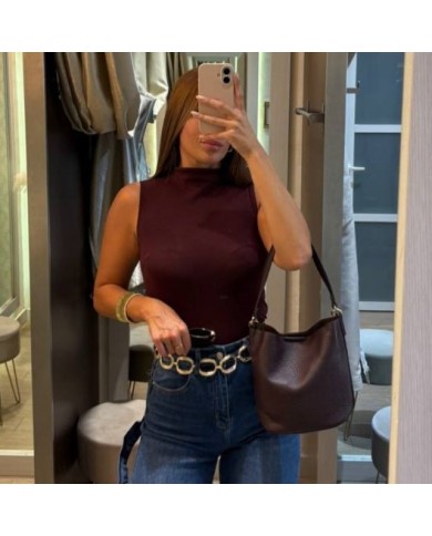 BOLSO CADENA BURDEOS