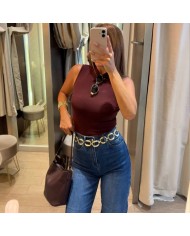 BOLSO CADENA BURDEOS