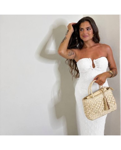 VESTIDO TEXTURA BLANCO