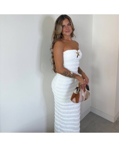 VESTIDO PALABRA DE HONOR BLANCO
