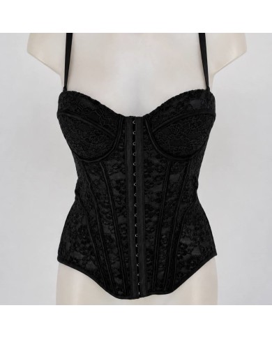 CORSET CIERRE DELANTERO NEGRO