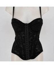 CORSET CIERRE DELANTERO NEGRO