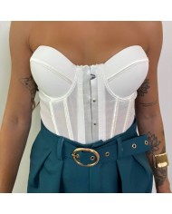 CORSET CIERRE DELANTERO BLANCO