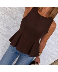 TOP VOLANTE CHOCO