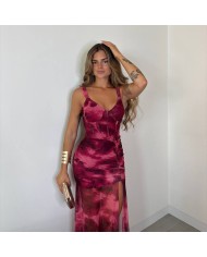 VESTIDO CORSET TUL VINO