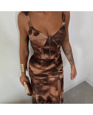 VESTIDO CORSET TUL CHOCO