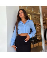 CAMISA CROPPED CELESTE