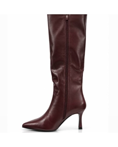 BOTA EFECTO PIEL BURDEOS