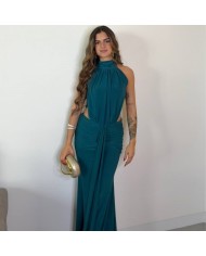 VESTIDO ELVIRA PETRÓLEO