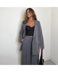 PANTALÓN TRAJE PUÑO GRIS