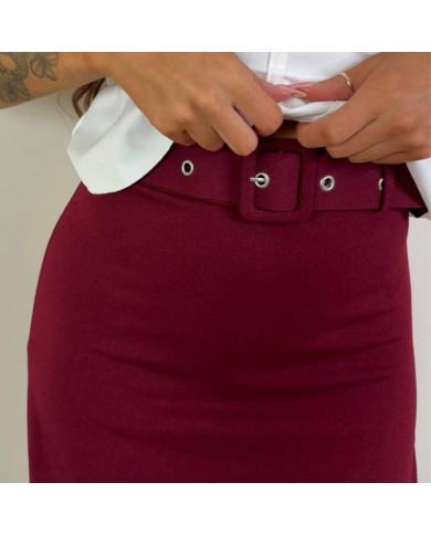 FALDA PANTALÓN BURDEOS