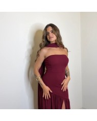 VESTIDO SERENA BURDEOS