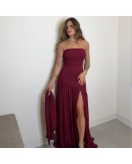 VESTIDO SERENA BURDEOS