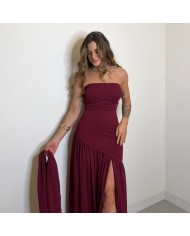 VESTIDO SERENA BURDEOS