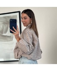 CHAQUETA VICHY SOLAPA BICOLOR