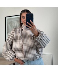 CHAQUETA VICHY SOLAPA BICOLOR