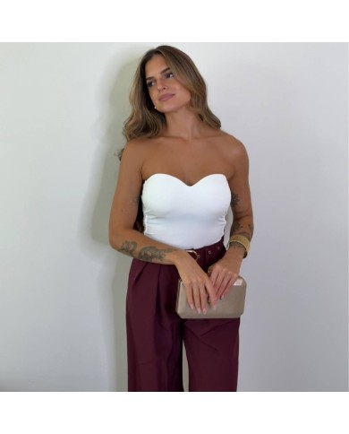 PANTALÓN TRAJE CINTURÓN BURDEOS