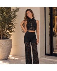 CONJUNTO ENCAJE NEGRO