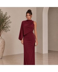 VESTIDO CAPA BURDEOS